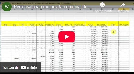 Permasalahan rumus atau nominal di laporan member yang terisi kosong